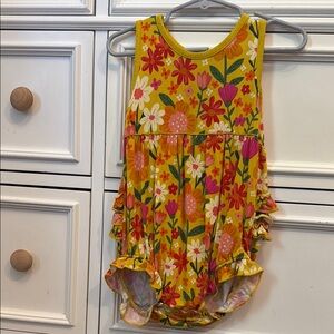 Little Sleepies Floral Bodysuit - Yellow and Pink